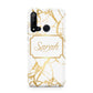 Personalised Gold White Marble Name Huawei P20 Lite 5G Phone Case