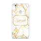 Personalised Gold White Marble Name Huawei P8 Lite Case