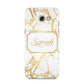 Personalised Gold White Marble Name Samsung Galaxy A5 2017 Case on gold phone