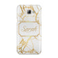 Personalised Gold White Marble Name Samsung Galaxy A8 2016 Case