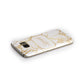 Personalised Gold White Marble Name Samsung Galaxy Case Side Close Up