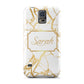 Personalised Gold White Marble Name Samsung Galaxy S5 Case
