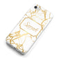 Personalised Gold White Marble Name iPhone 8 Bumper Case on Silver iPhone Alternative Image