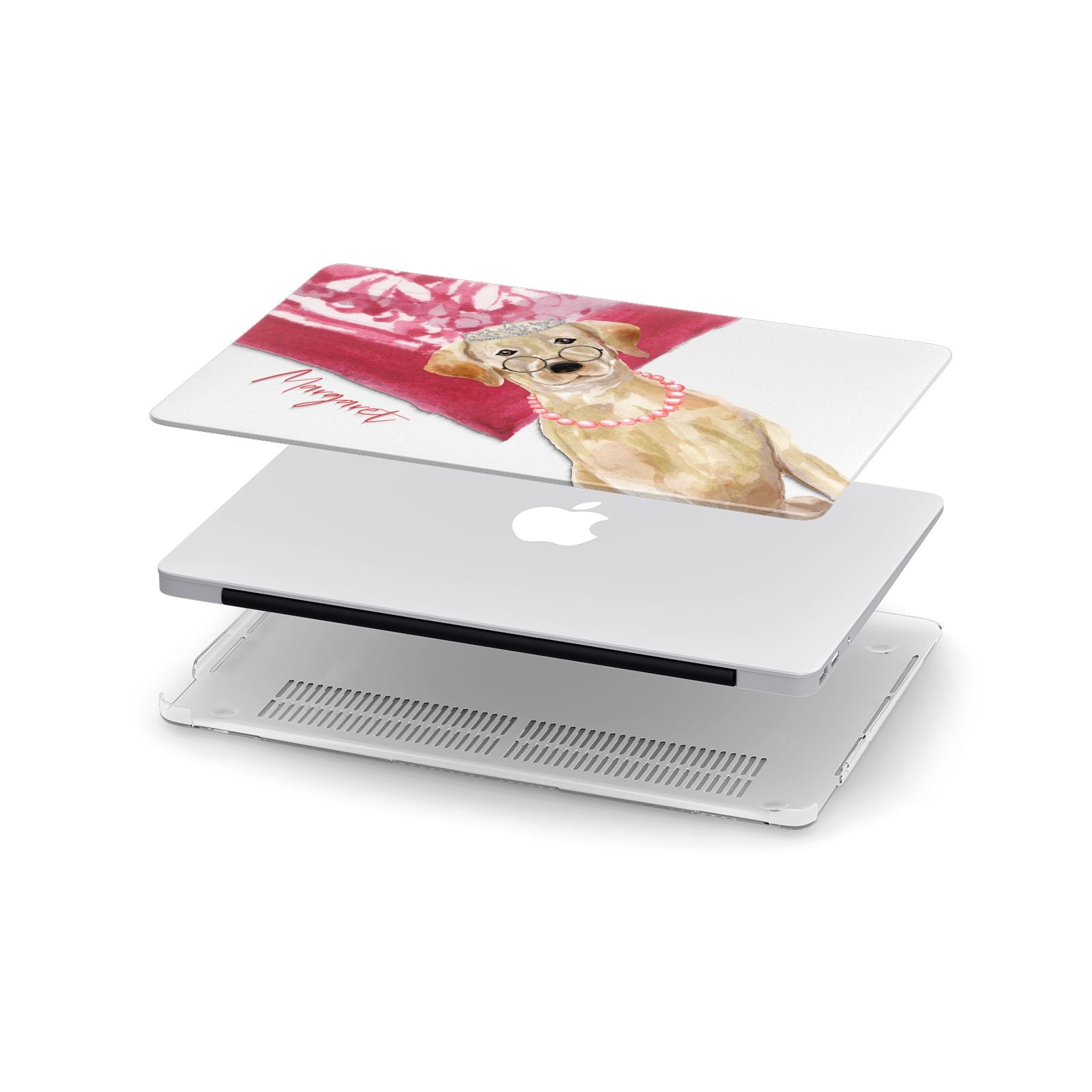 Personalised Golden Labrador Apple MacBook Case in Detail