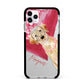 Personalised Golden Labrador Apple iPhone 11 Pro Max in Silver with Black Impact Case
