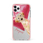 Personalised Golden Labrador iPhone 11 Pro Max Impact Pink Edge Case