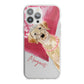 Personalised Golden Labrador iPhone 13 Pro Max TPU Impact Case with White Edges