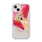 Personalised Golden Labrador iPhone 14 Plus Glitter Tough Case Starlight