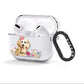 Personalised Golden Retriever Dog AirPods Clear Case 3rd Gen Side Image