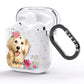 Personalised Golden Retriever Dog AirPods Glitter Case Side Image
