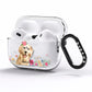 Personalised Golden Retriever Dog AirPods Pro Clear Case Side Image