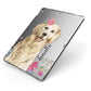 Personalised Golden Retriever Dog Apple iPad Case on Grey iPad Side View
