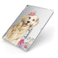 Personalised Golden Retriever Dog Apple iPad Case on Silver iPad Side View