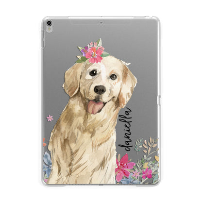 Personalised Golden Retriever Dog Apple iPad Silver Case