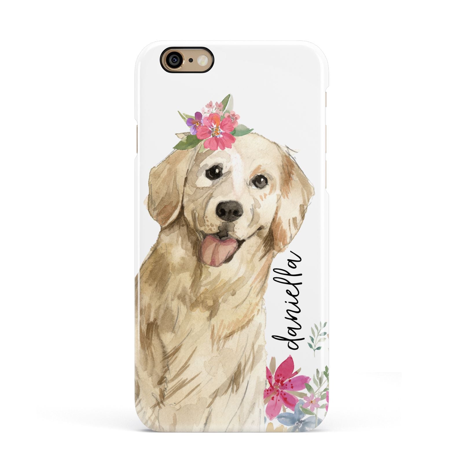 Personalised Golden Retriever Dog Apple iPhone 6 3D Snap Case