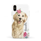 Personalised Golden Retriever Dog Apple iPhone XS 3D Tough