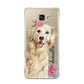 Personalised Golden Retriever Dog Samsung Galaxy A9 2016 Case on gold phone