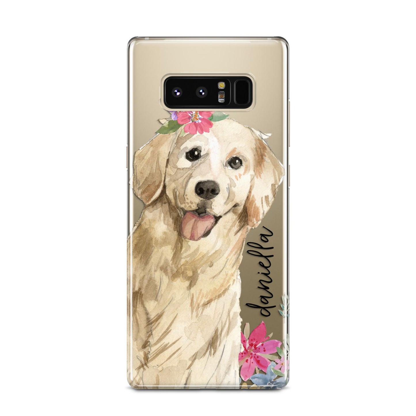 Personalised Golden Retriever Dog Samsung Galaxy Note 8 Case