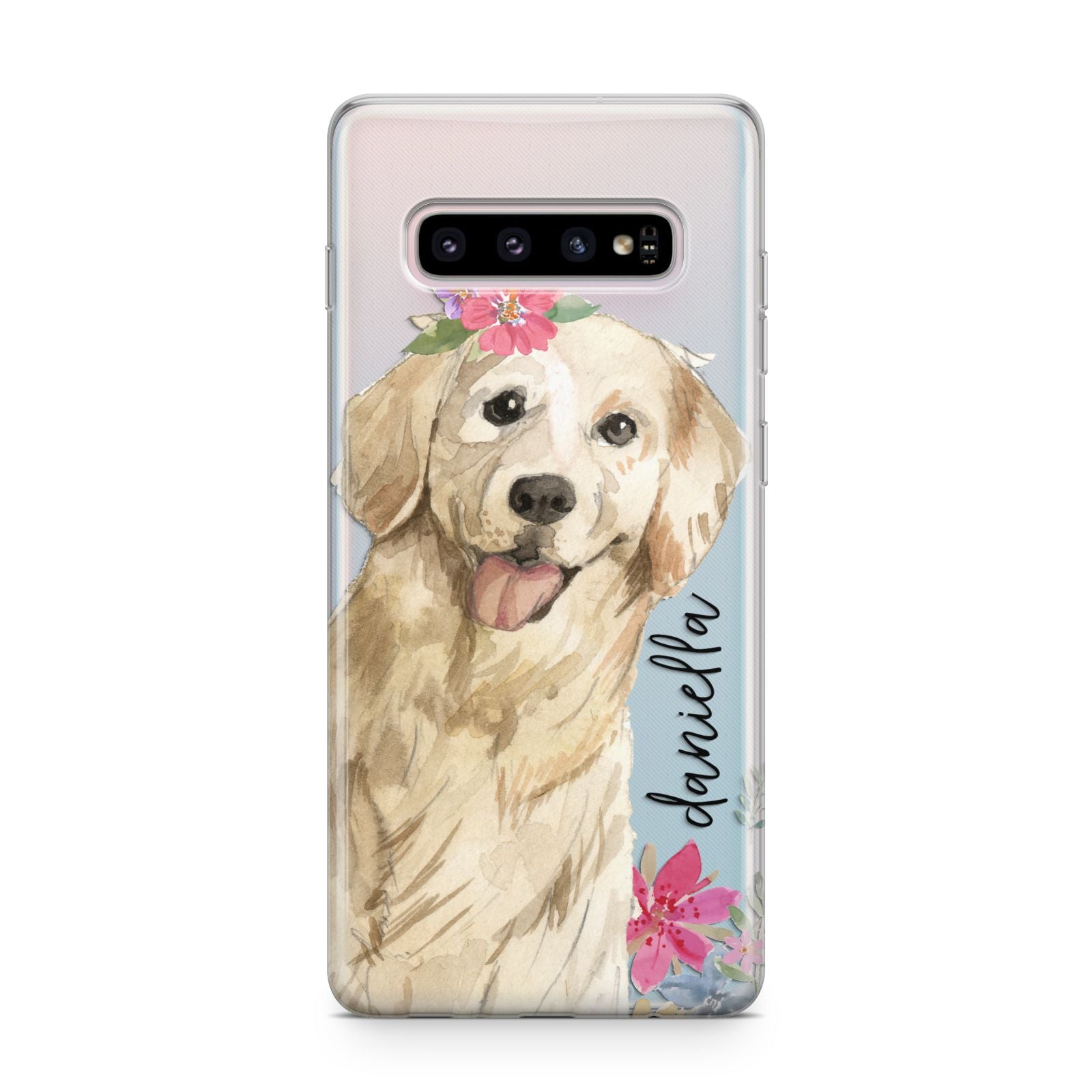 Personalised Golden Retriever Dog Samsung Galaxy S10 Plus Case