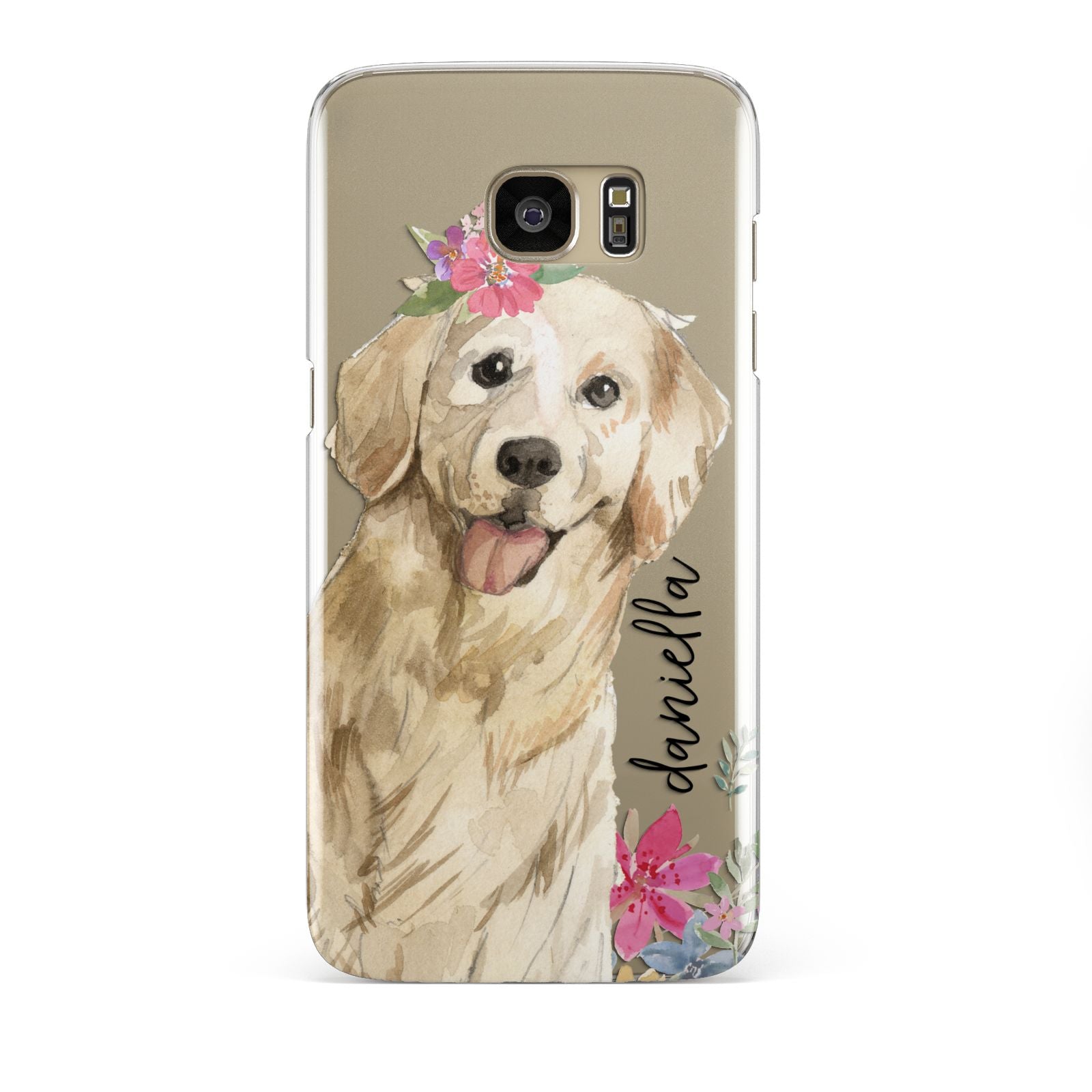 Personalised Golden Retriever Dog Samsung Galaxy S7 Edge Case