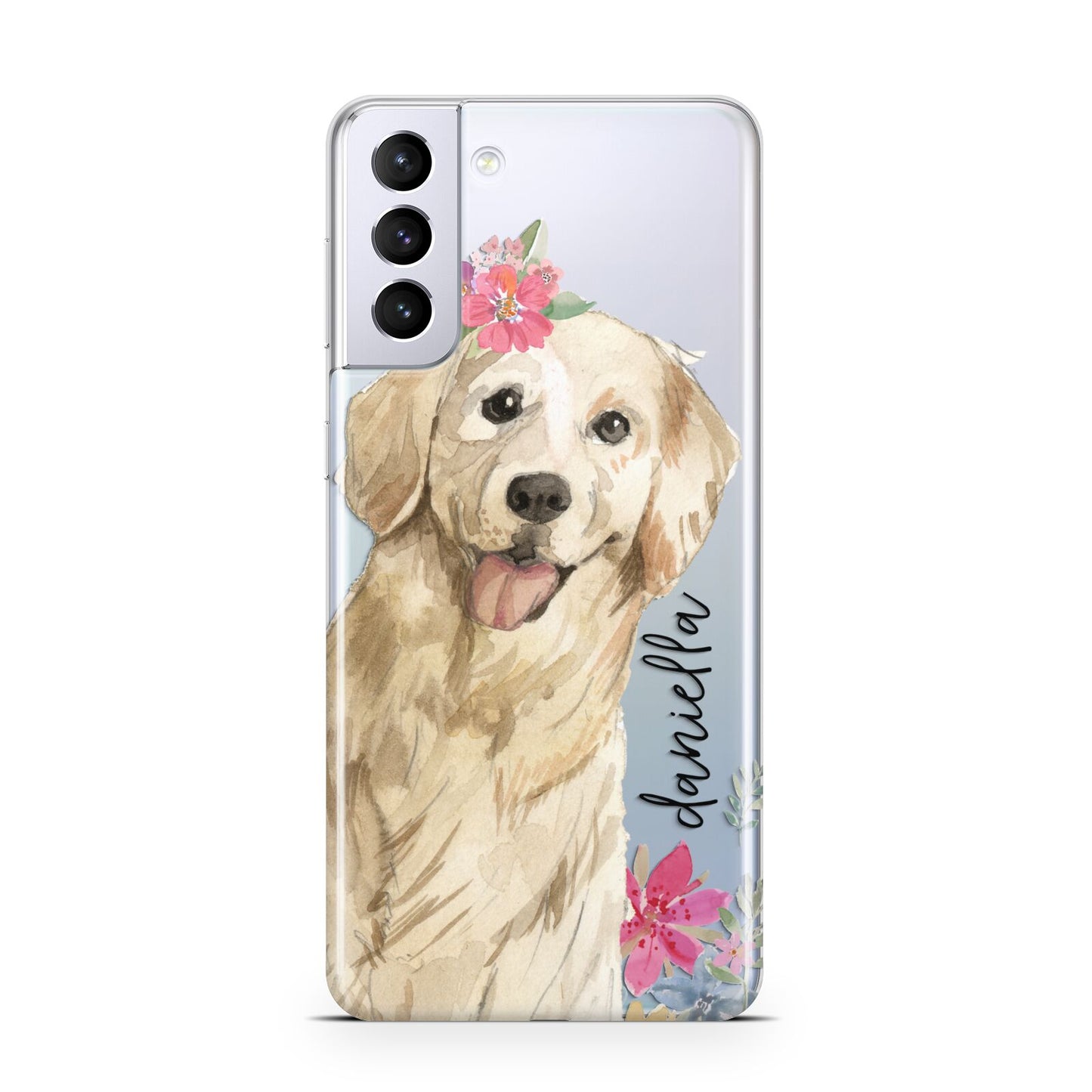 Personalised Golden Retriever Dog Samsung S21 Plus Phone Case