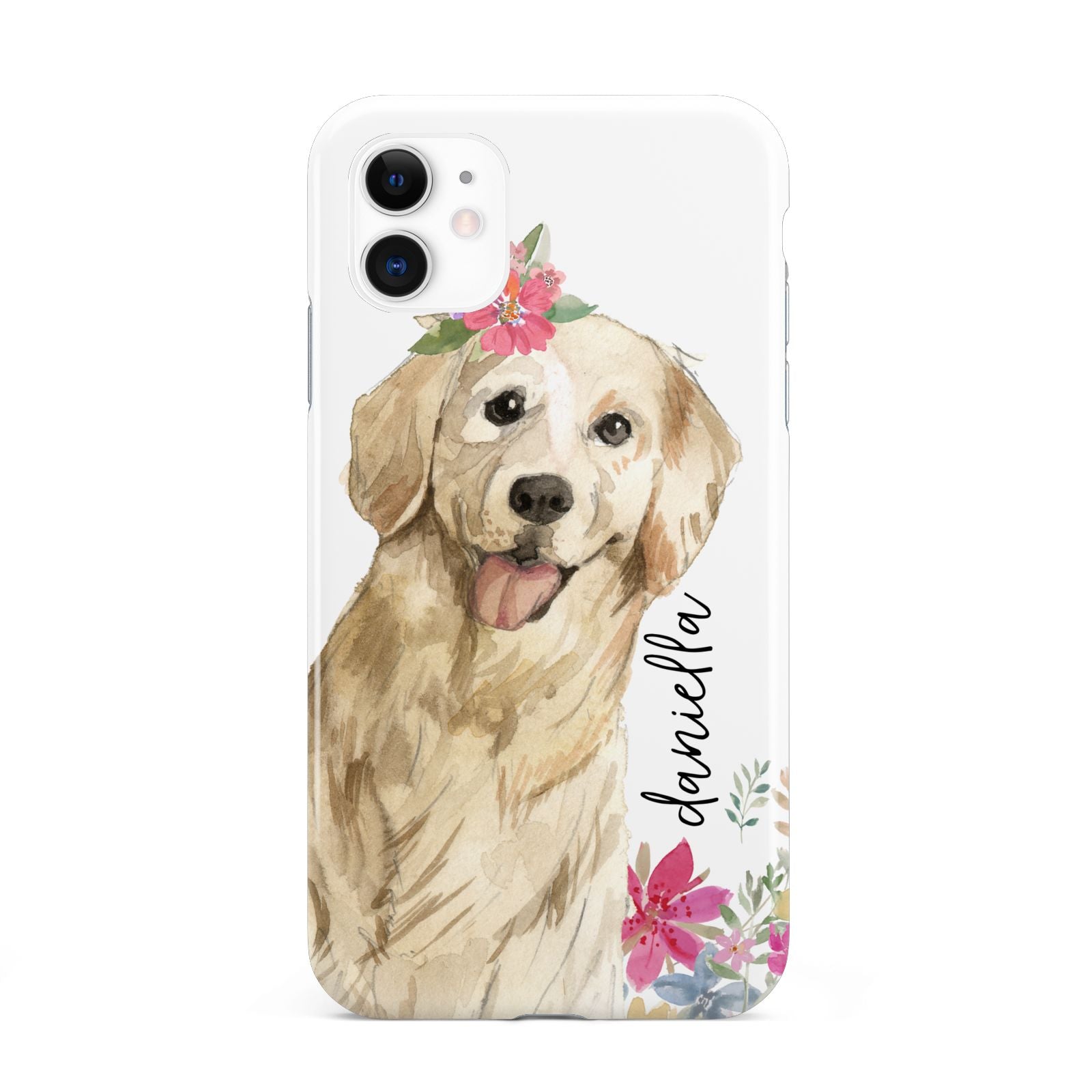 Personalised Golden Retriever Dog iPhone 11 3D Tough Case