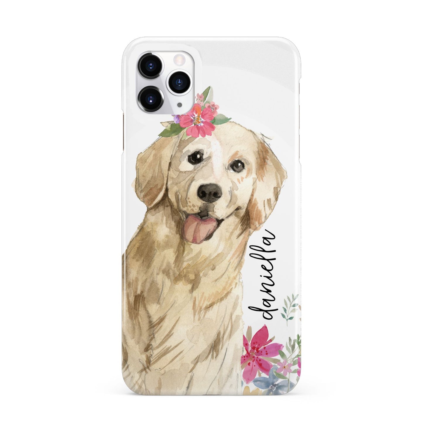 Personalised Golden Retriever Dog iPhone 11 Pro Max 3D Snap Case