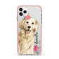 Personalised Golden Retriever Dog iPhone 11 Pro Max Impact Pink Edge Case
