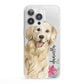 Personalised Golden Retriever Dog iPhone 13 Pro Clear Bumper Case