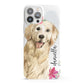 Personalised Golden Retriever Dog iPhone 13 Pro Max Full Wrap 3D Snap Case