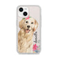 Personalised Golden Retriever Dog iPhone 14 Clear Tough Case Starlight