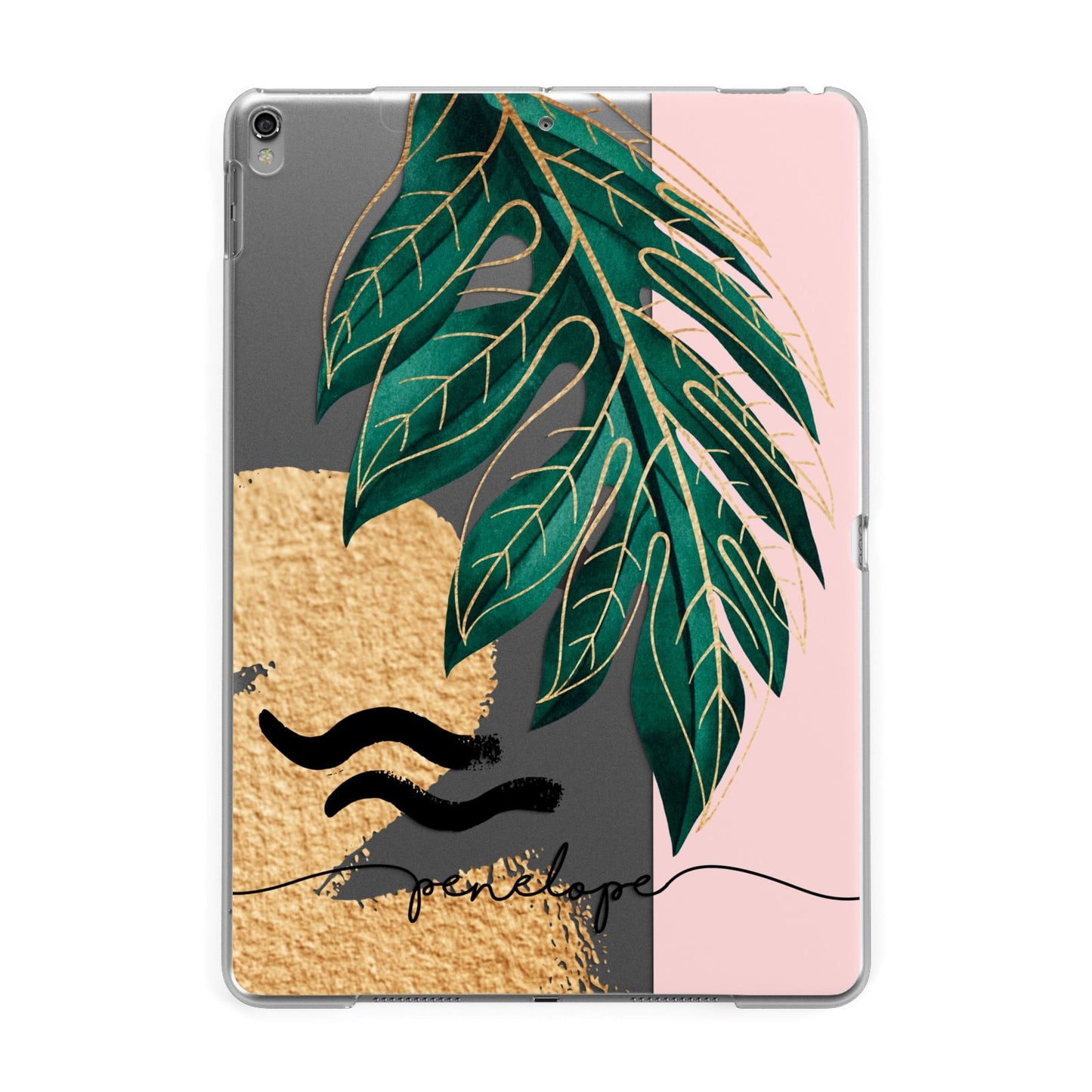 Personalised Golden Tropics Apple iPad Grey Case