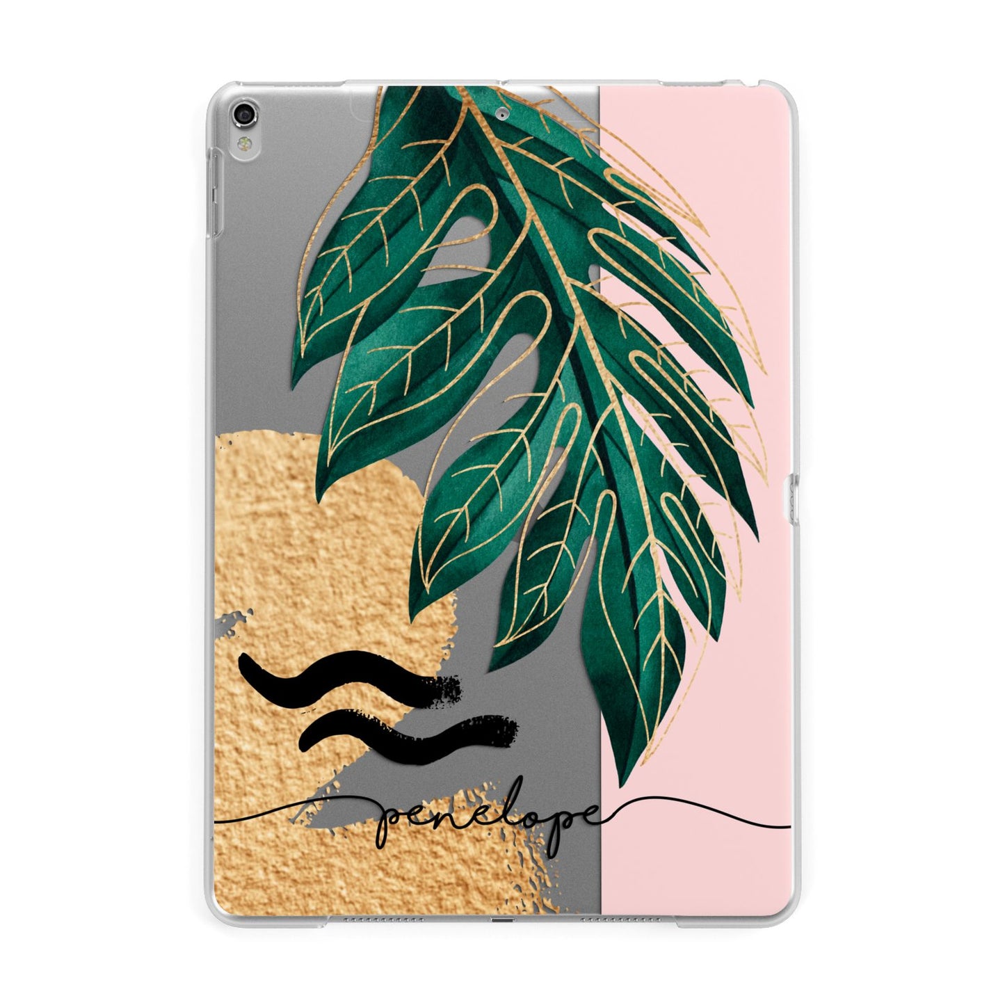 Personalised Golden Tropics Apple iPad Silver Case