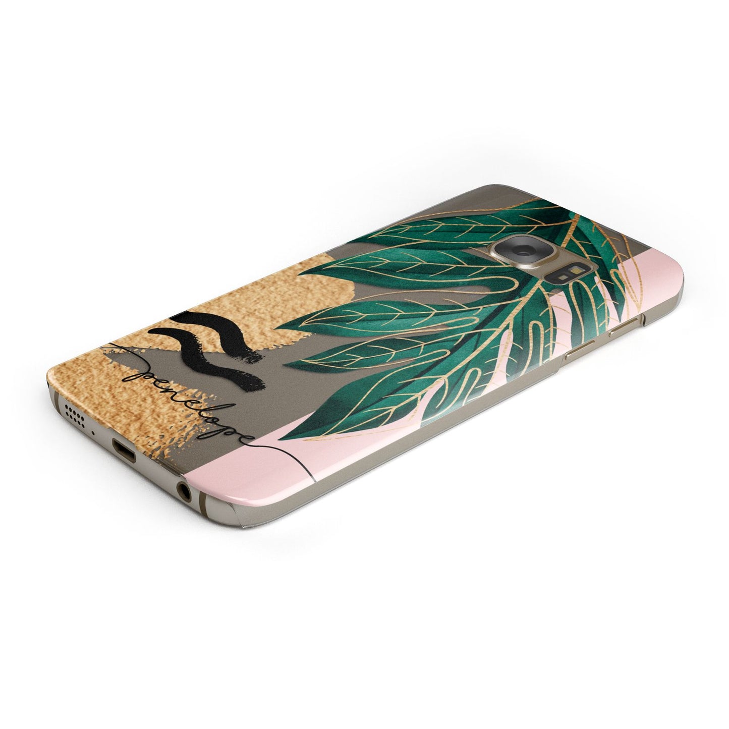 Personalised Golden Tropics Samsung Galaxy Case Bottom Cutout