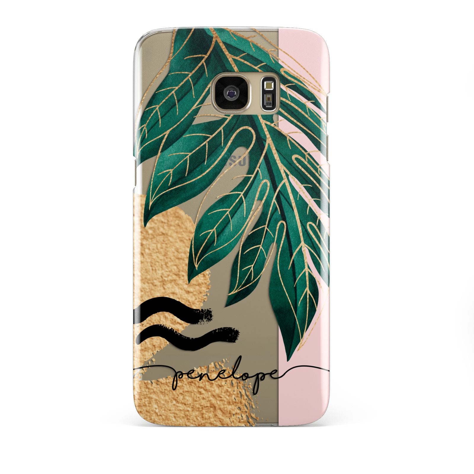 Personalised Golden Tropics Samsung Galaxy S7 Edge Case