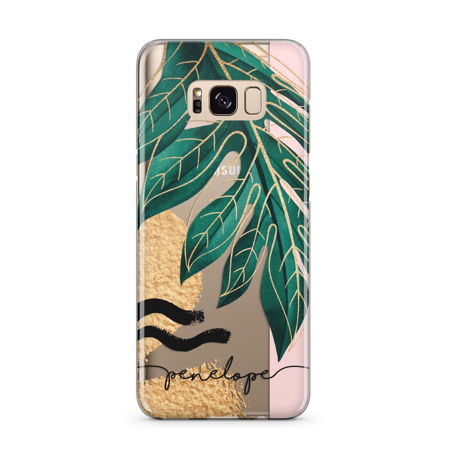 Personalised Golden Tropics Samsung Galaxy S8 Plus Case
