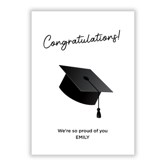 Personalised Graduation A5 Flat Greetings Card