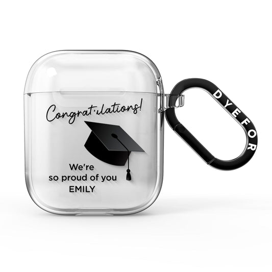 Personalised Graduation AirPods Clear Case