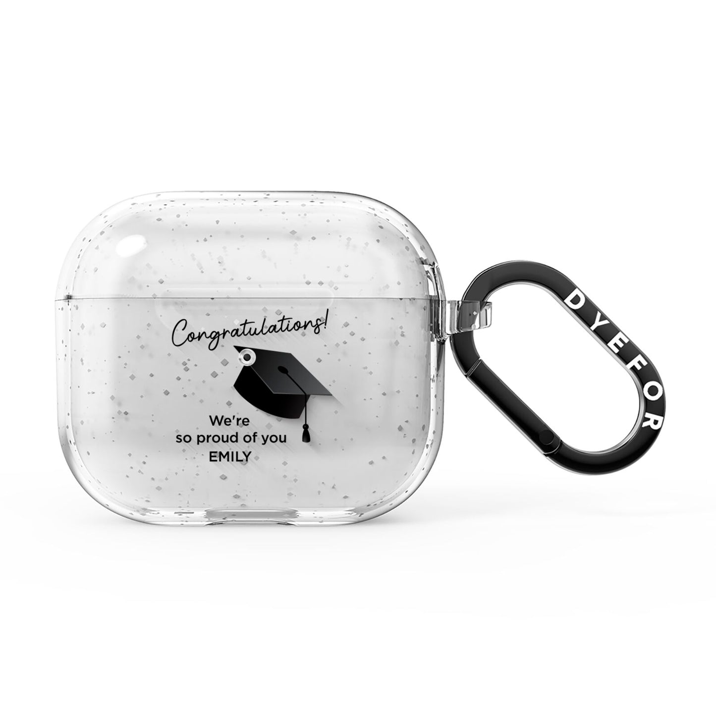 Personalised Graduation AirPods Glitter Case 3rd Gen