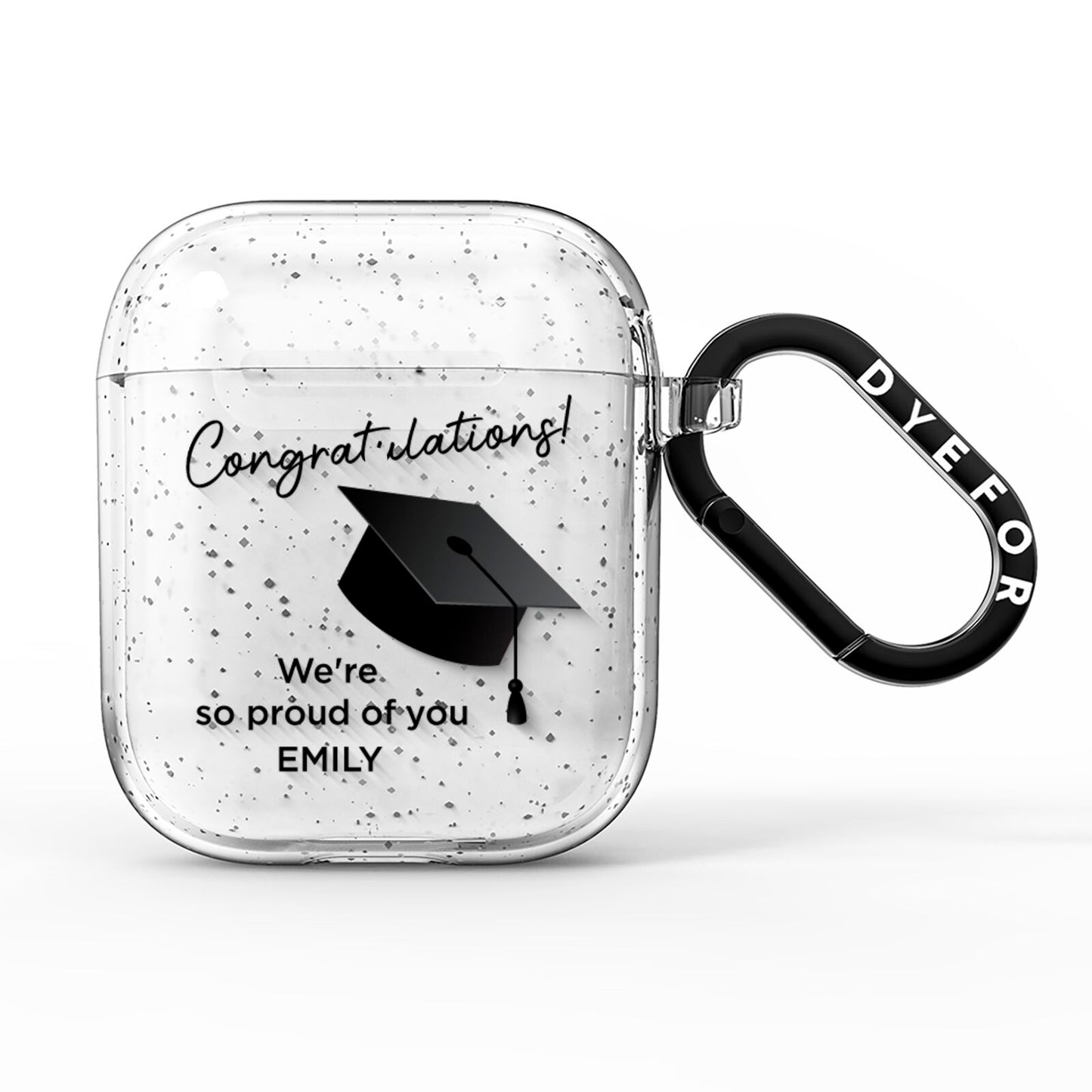 Personalised Graduation AirPods Glitter Case