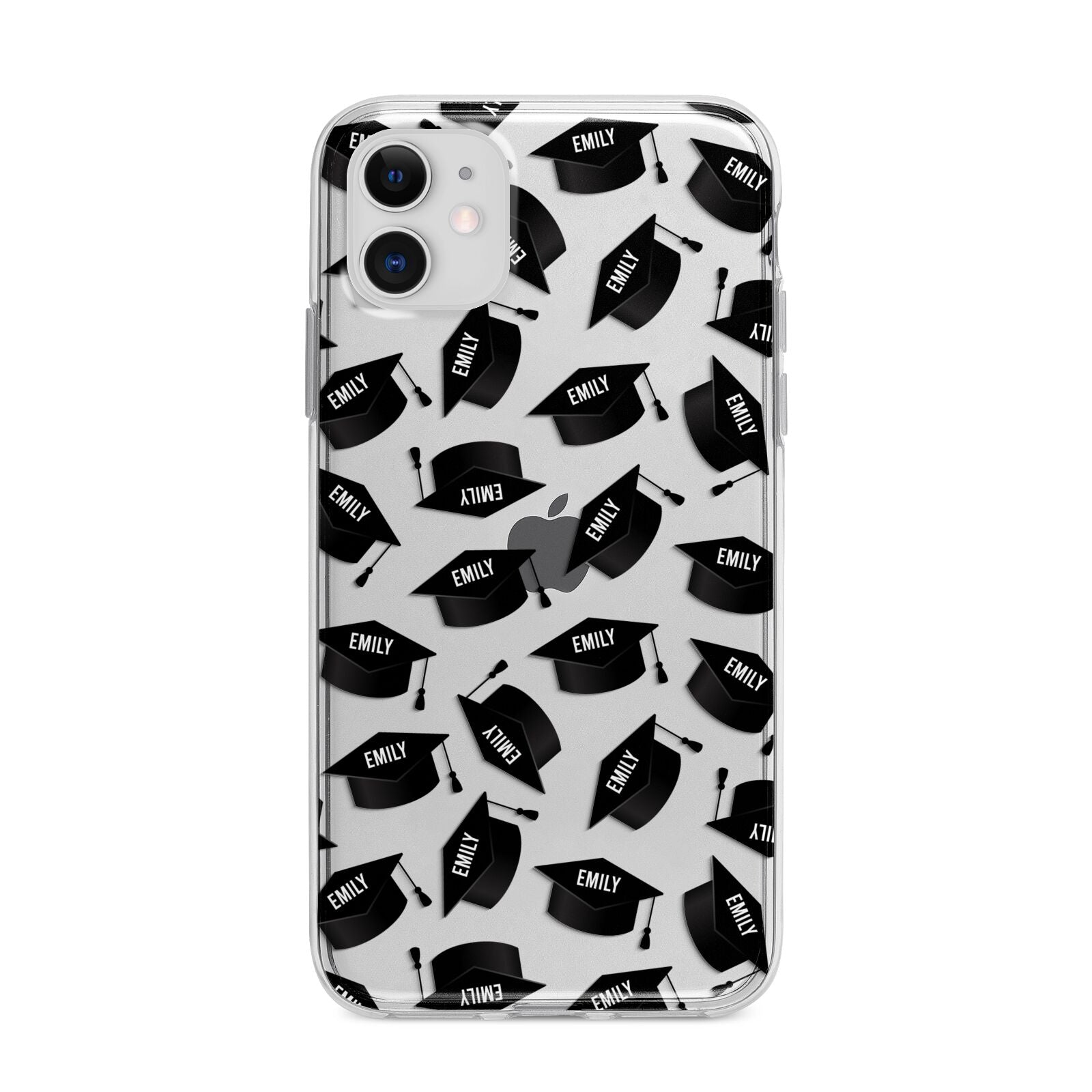Personalised Graduation Apple iPhone 11 in White with Bumper Case