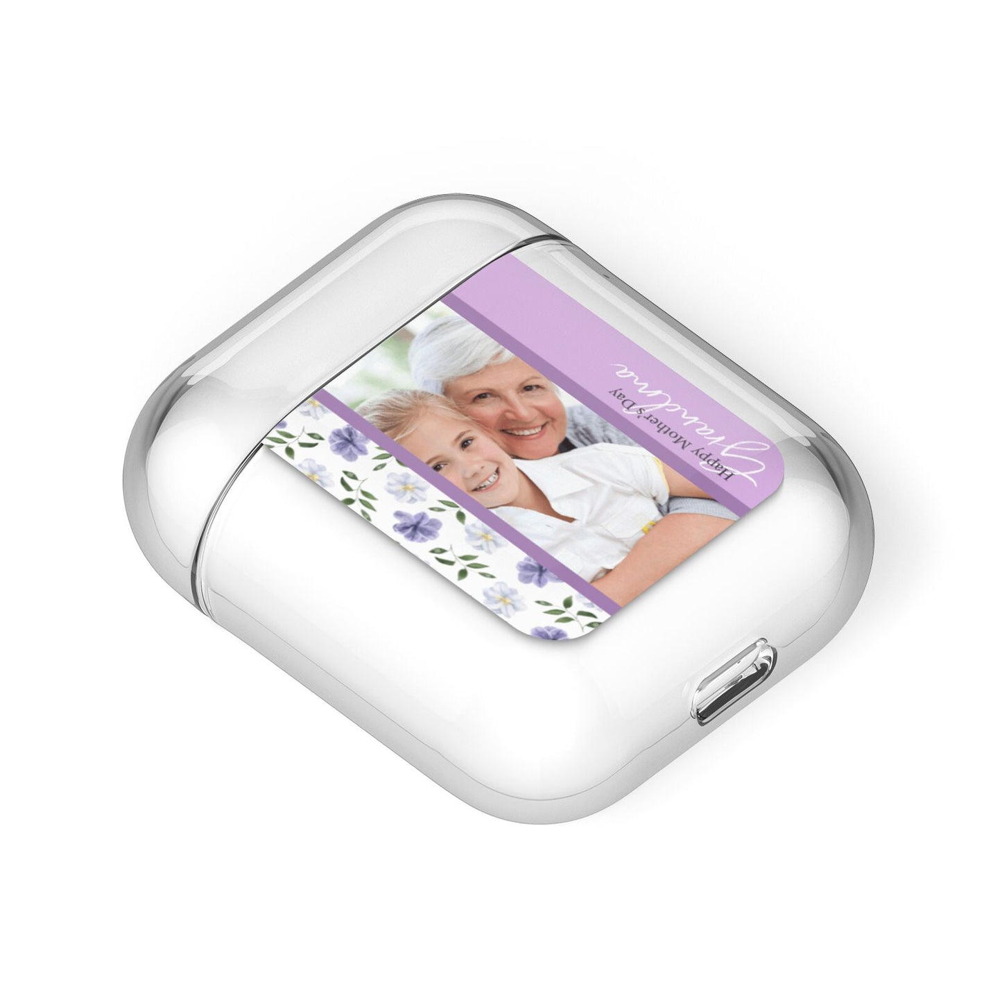 Personalised Grandma Mother s Day AirPods Case Laid Flat