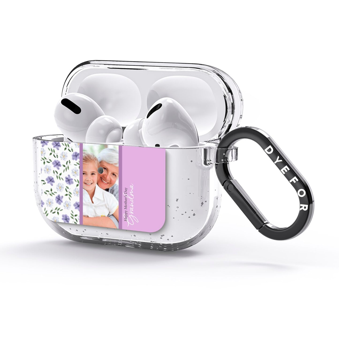 Personalised Grandma Mother s Day AirPods Glitter Case 3rd Gen Side Image
