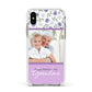 Personalised Grandma Mother s Day Apple iPhone Xs Impact Case White Edge on Silver Phone