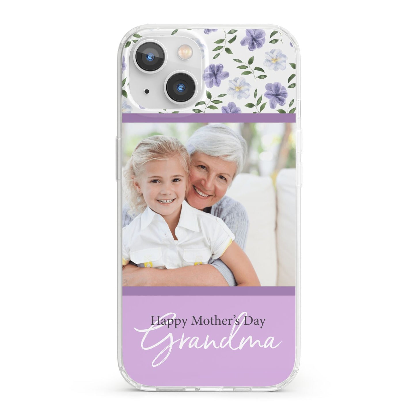 Personalised Grandma Mother s Day iPhone 13 Clear Bumper Case