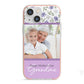 Personalised Grandma Mother s Day iPhone 13 Mini TPU Impact Case with Pink Edges
