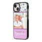 Personalised Grandma Mother s Day iPhone 14 Black Impact Case Side Angle on Silver phone