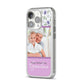 Personalised Grandma Mother s Day iPhone 14 Pro Clear Tough Case Silver Angled Image