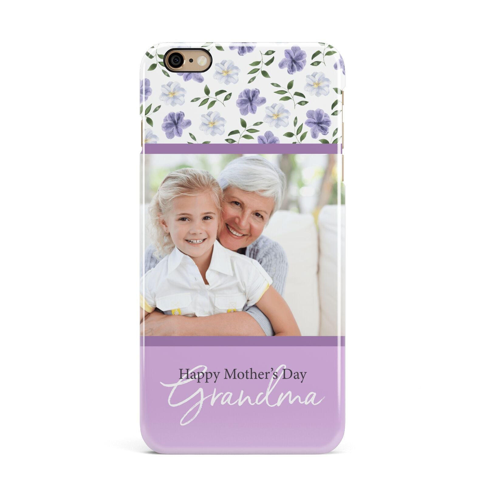 Personalised Grandma Mother s Day iPhone 6 Plus 3D Snap Case on Gold Phone