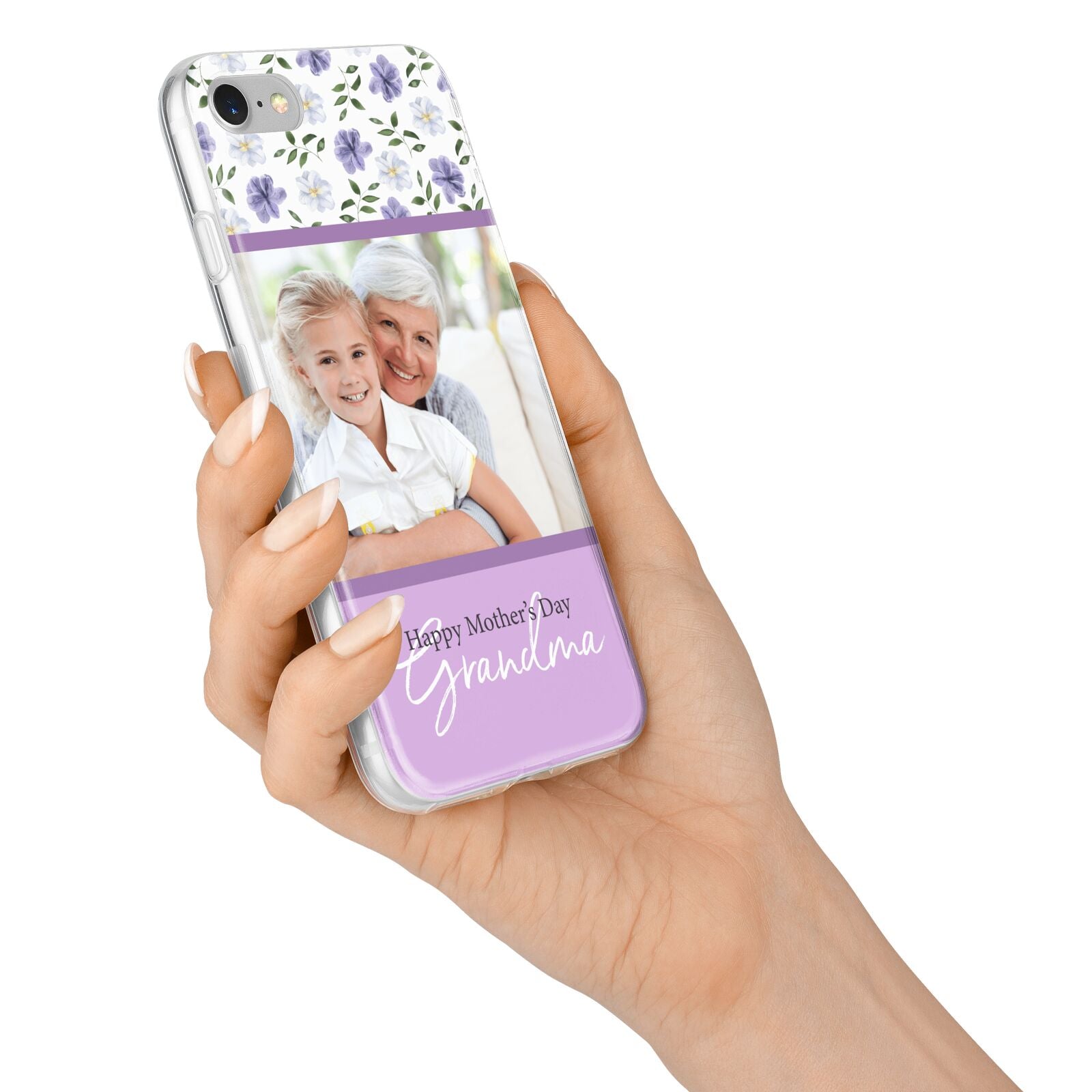 Personalised Grandma Mother s Day iPhone 7 Bumper Case on Silver iPhone Alternative Image